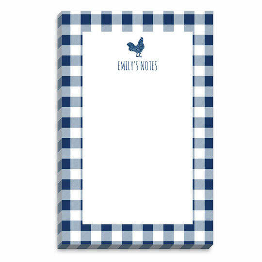 Gingham Rooster Notepads